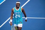 Frances Tiafoe during his Charlotte Invitational match against Carlos Alcaraz - Source: Getty